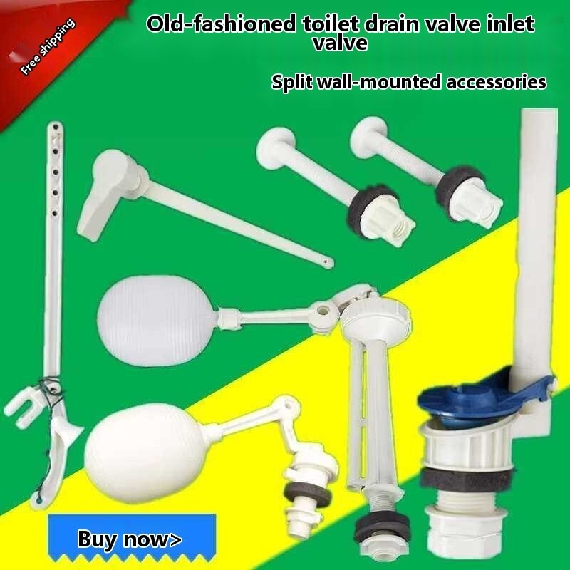 Old style split hand pulled water tank accessories wall mounted toilet ...