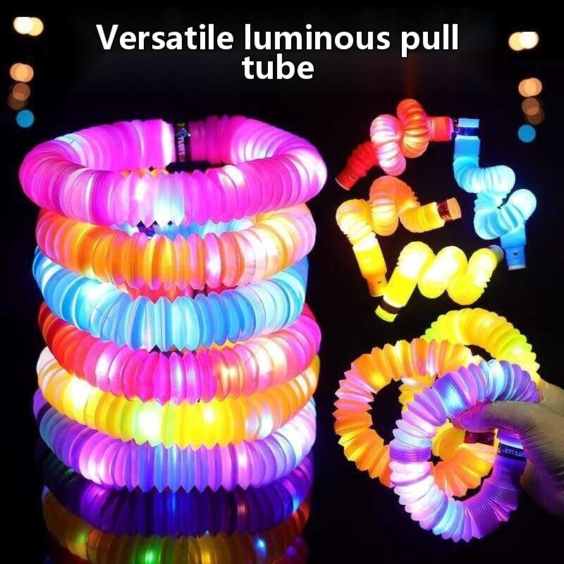 Luminous telescopic water LED pull-out light colour plastic tube ...