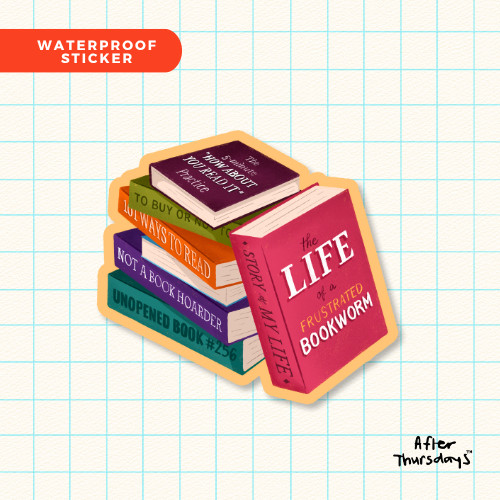 Life of a Frustrated Bookworm | Relatable and Funny Waterproof Stickers ...