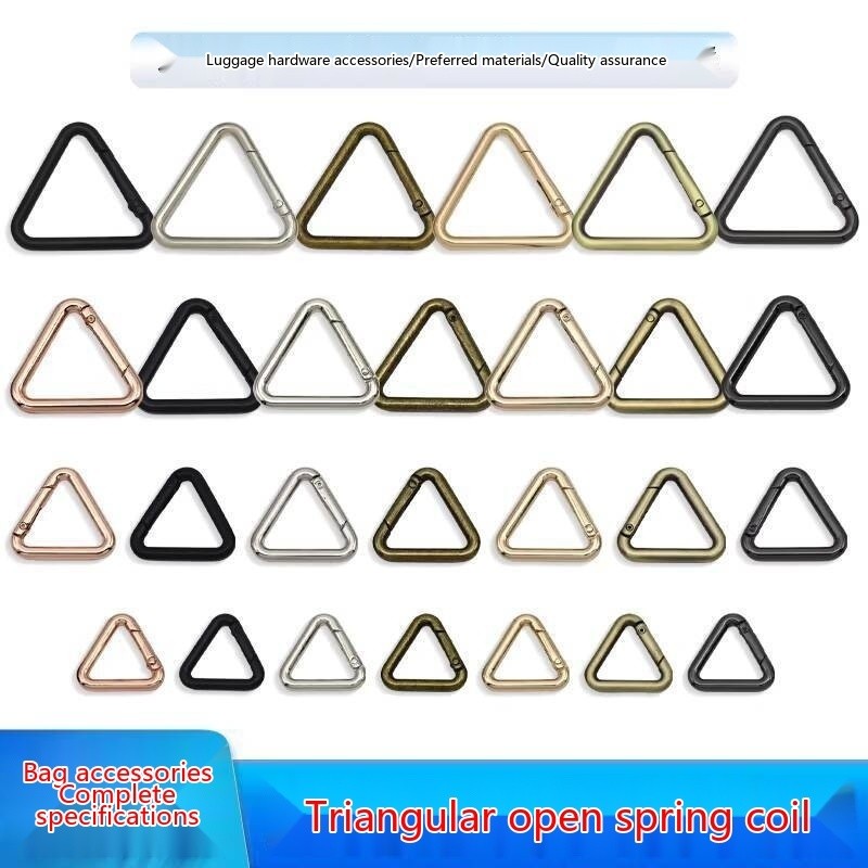 Triangular Spring Coil Bag Strap Hanging Ring Bag Chain Connector Open ...
