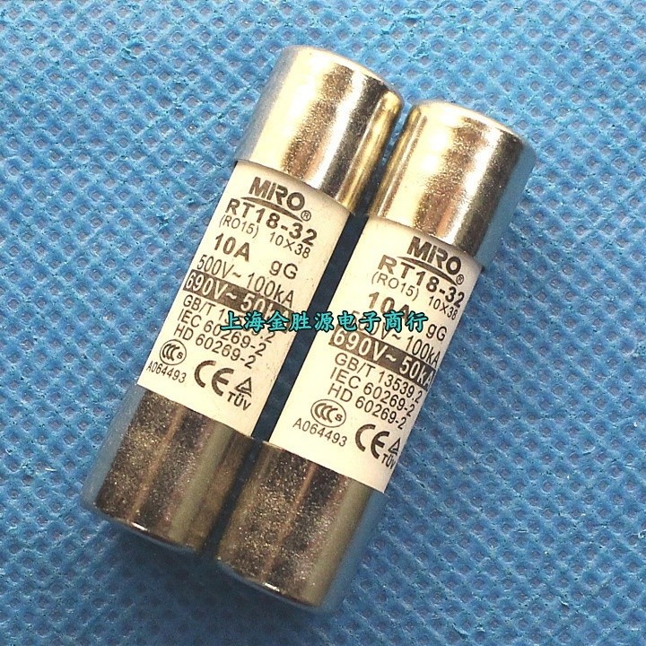 MRO melting RT18-32 R015 10x38 10A 500V RO15 ceramic fuse tube | Shopee ...
