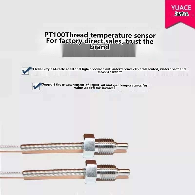 Stainless steel thread fixed thermal resistance PT100 temperature ...