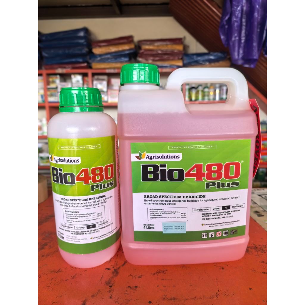 AGRISOLUTIONS BIO-480 1 GALLON AND 1 LITER HERBICIDE (Glyphosate ...