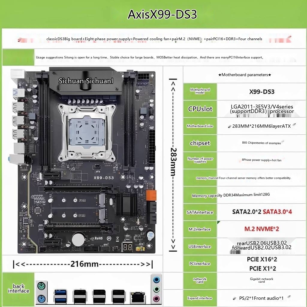 Brand New/Onsun X99 P3 P4 XD3 XD4 Original Chip/X99 DS3 DS4 Mainboard ...