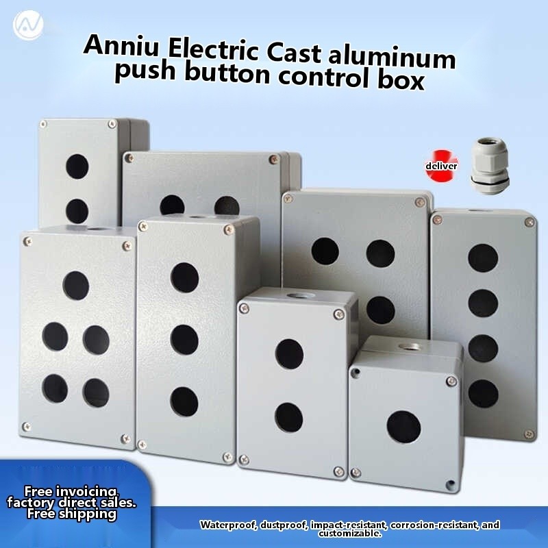 Metal Cast Aluminum IP65 Waterproof Emergency Stop Wiring Control Case ...