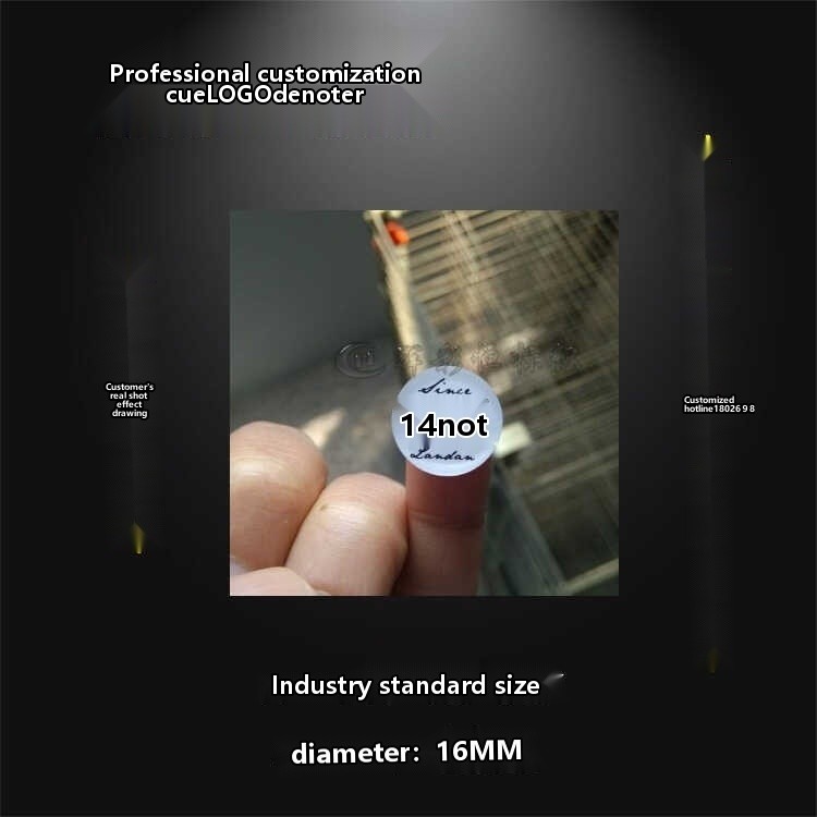 Customized acrylic silk screen printing CUE table tennis cue label ...