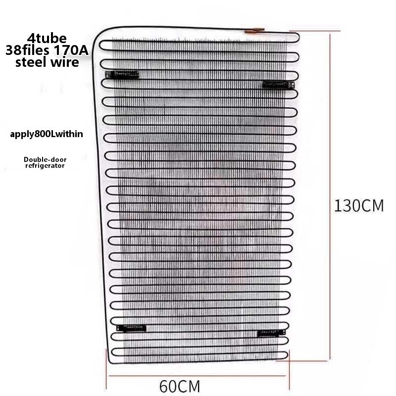 Double at double door refrigerator radiator, high-pressure backboard ...