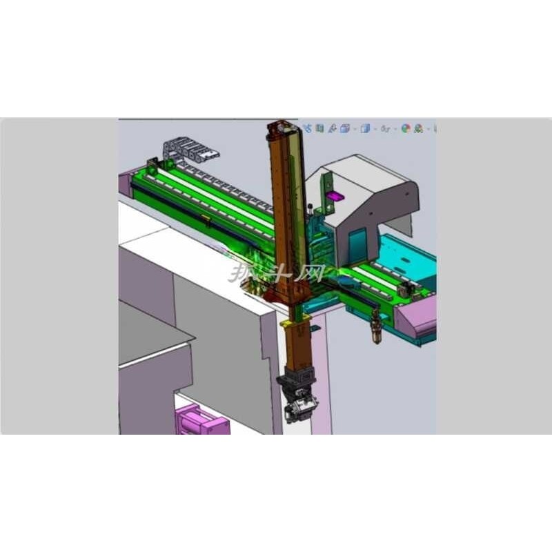 CNC lathe loading and unloading robot arm non-standard equipment 3D ...