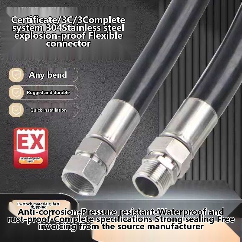 304 Stainless Steel Explosion-Proof Flexible PVC Rubber Pipe Metal ...