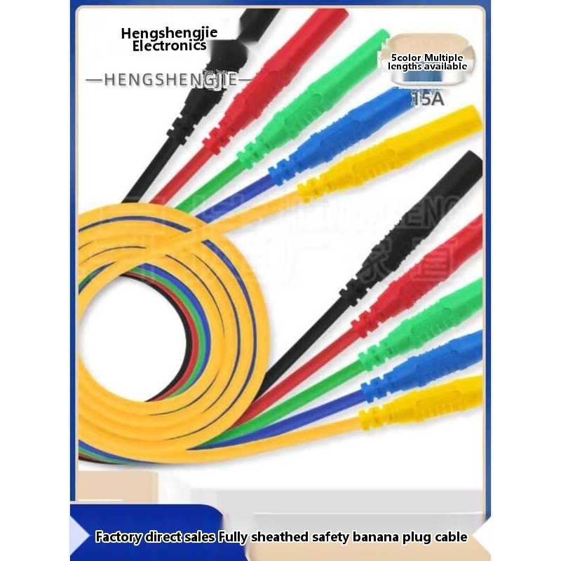 4mm Fully Shielded Safety Banana Plug Cable Multimeter Lead Power Test ...