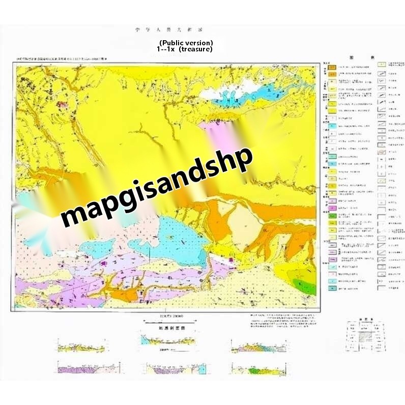 200k National Geological Map, Hydrological Map SHP, MapGIS Data ...