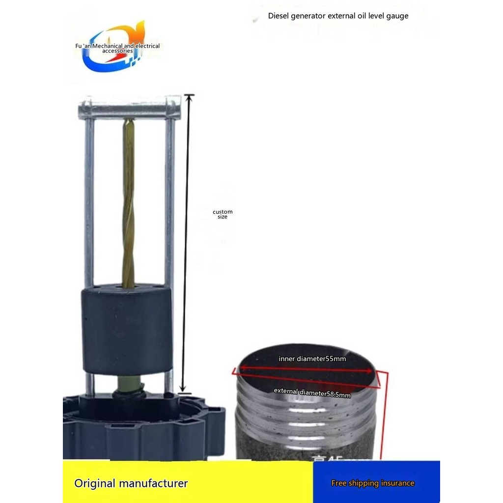 Diesel Generator External Gear Oil Level Gauge Mechanical Pointer Type ...