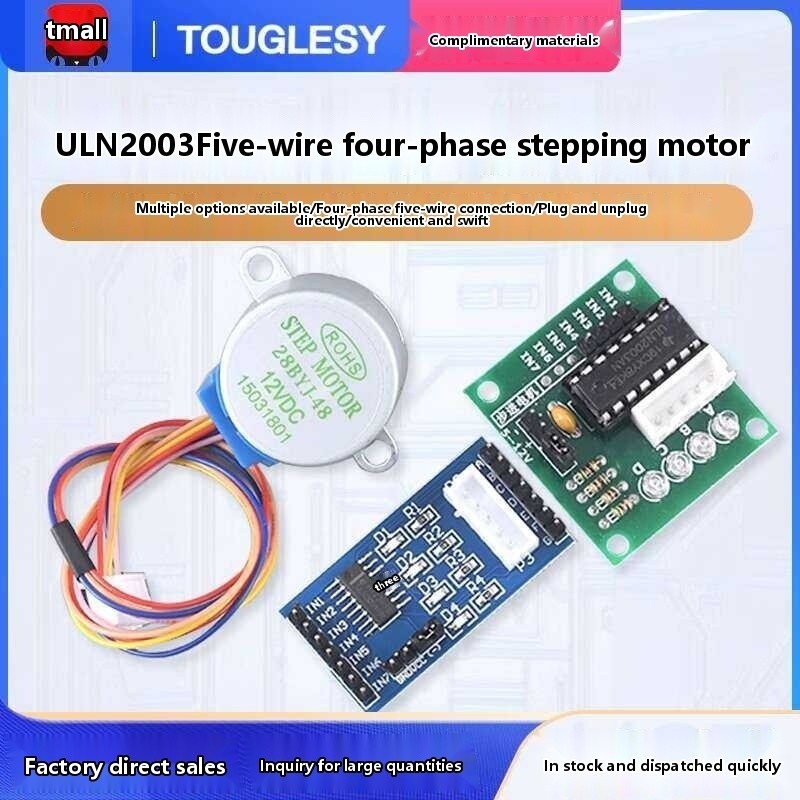 28BYJ48 Five-Wire Four-Phase Stepper Motor ULN2003 Driver Board Module ...