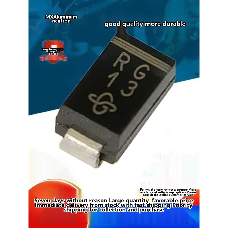 Original RS1G silk screen RG ultra fast recovery diode 1A400V SMA car ...