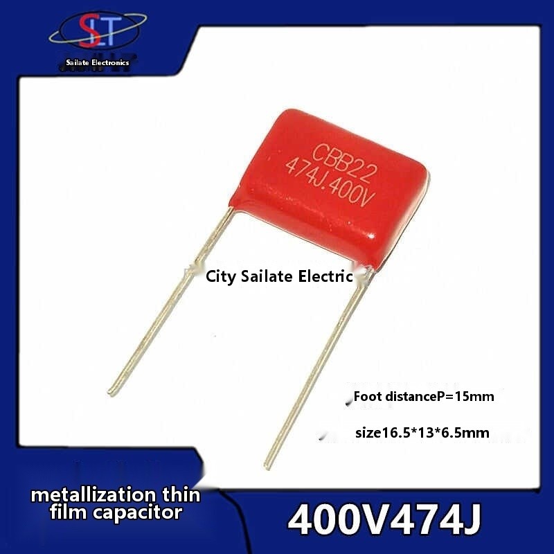 CBB22 474J400V 0.47uF 474K pin distance P=15mm MPP polypropylene ...