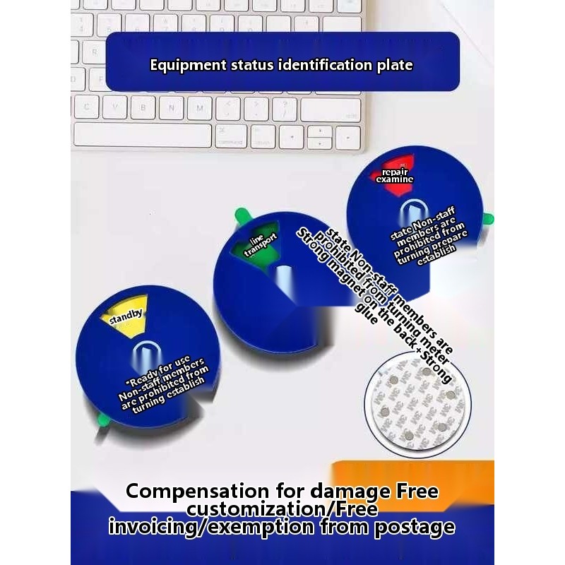Sign of equipment status management, instrument use stop magnetic ...