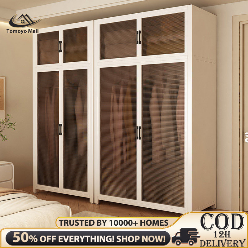 Wardrobe Space-Saving Metal Almirah Large Capacity Clothes Storage ...