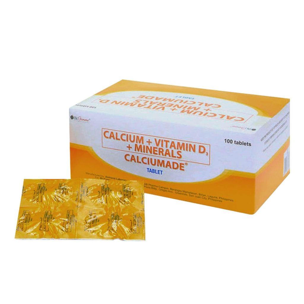 Calciumade Tablet 20s Calcium with Vitamin D Food Supplement | Shopee ...
