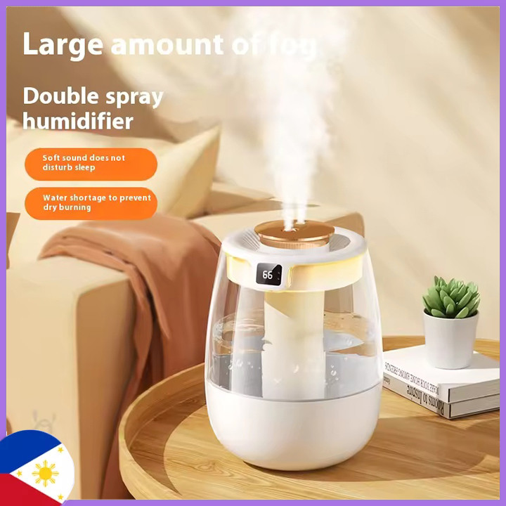 1.3L Double Spray Digital Display Air Humidifier With 2 LED Light Modes ...