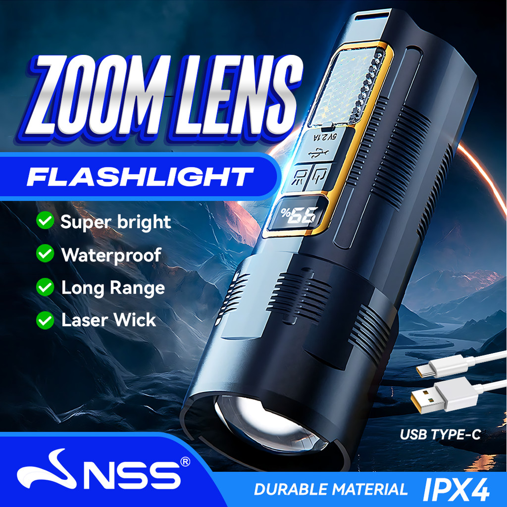 NSS Super Bright Portable Flashlight Mini Lightweight Pocket Electric ...