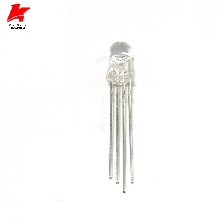 Transparent Yin Yang full led 5 mm four leg red green blue RGB ...