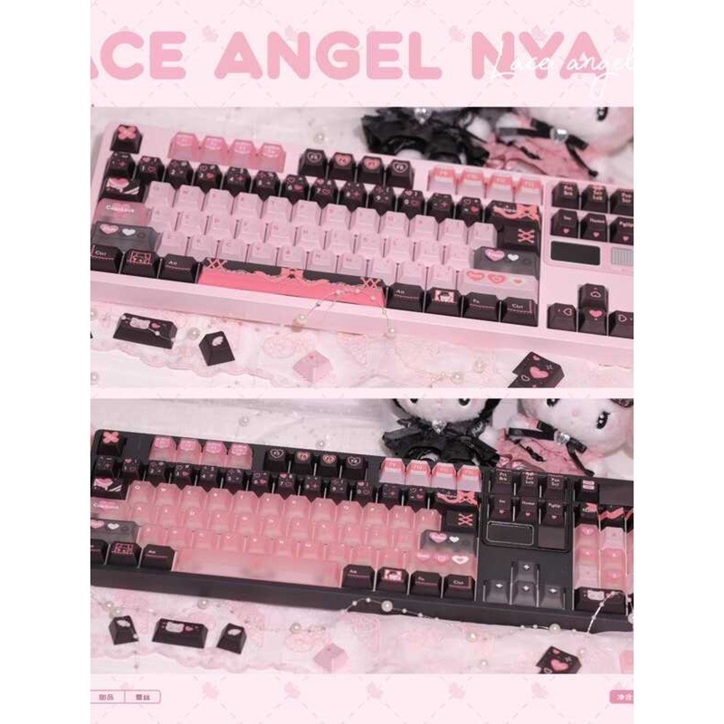 Border Peripheral Lace Angel Mi Mechanical Keyboard Keycap PBT ...
