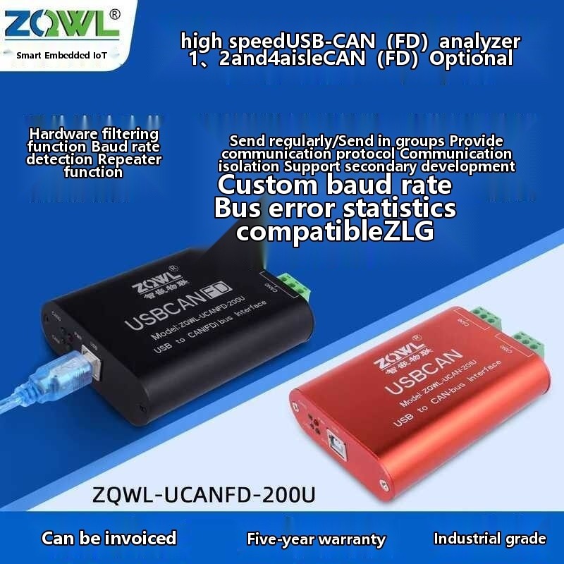 Multi-channel USB to CAN Module Converter CANFD Bus Analyzer CANopen ...