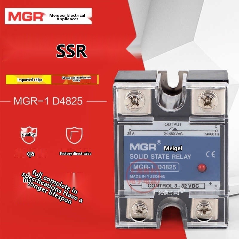 Megal Solid State Relay DC Control AC SSR 25DA 25A MGR-1 D4825 | Shopee ...
