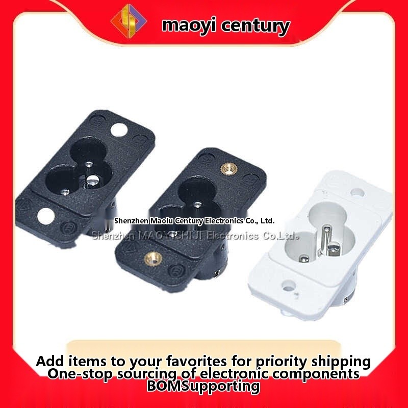 AC power socket AC 030 three holes Mickey Mouse 180 degree female head ...
