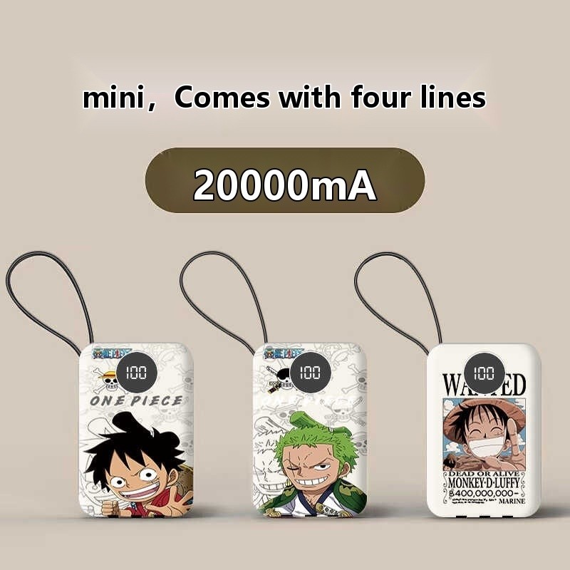 20000mAh One Piece King Luffy Solon Fast Charge Comes with Four Wire ...