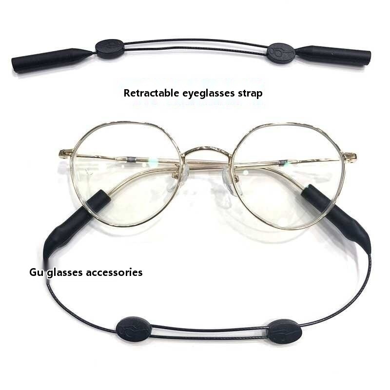 Sports anti slip and anti drop glasses rope, retractable eye rope ...