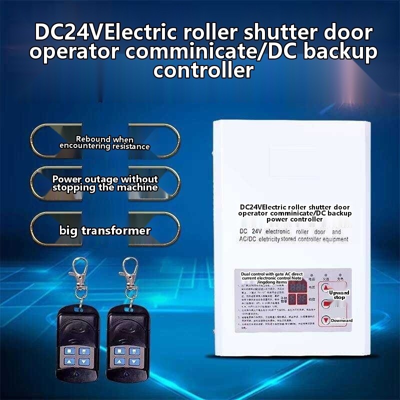 DC24V Electric Shutter Garage Door Controller Rolling Gate AC/DC Backup ...