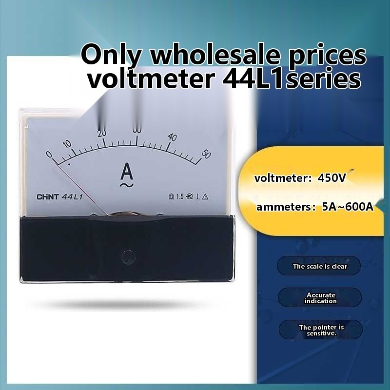 Chint 44L1 Mechanical Pointer AC Voltage and Current Meter with Ampere ...