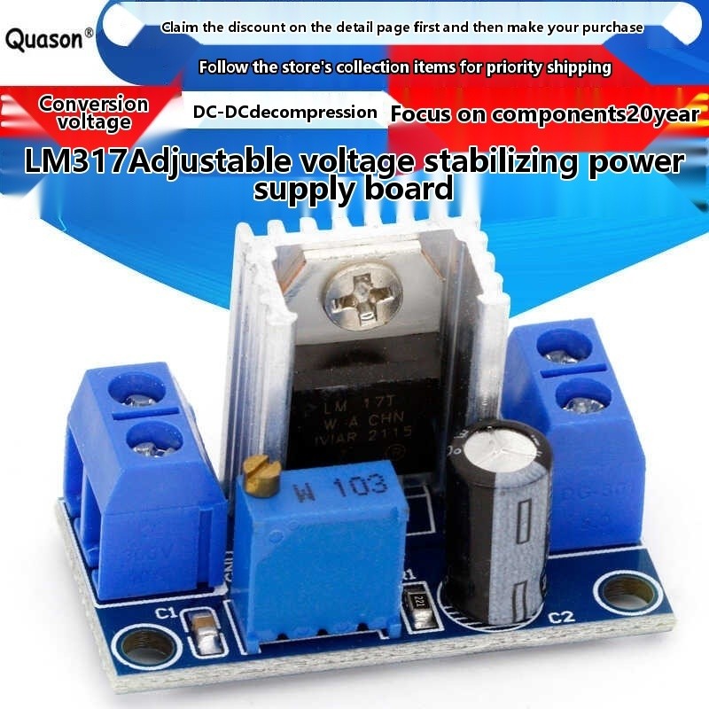LM317 voltage power module DC-DC converter step-down board adjustable ...