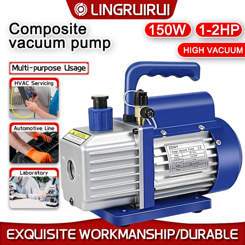 3CFM Rotary Vane Vacuum Pump 1/4HP Single Stage 5Pa Rotary Miniature ...
