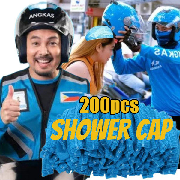 200PCS Shower cap for Angkas and Joyride Passenger (BLUE) Bouffant Cap ...
