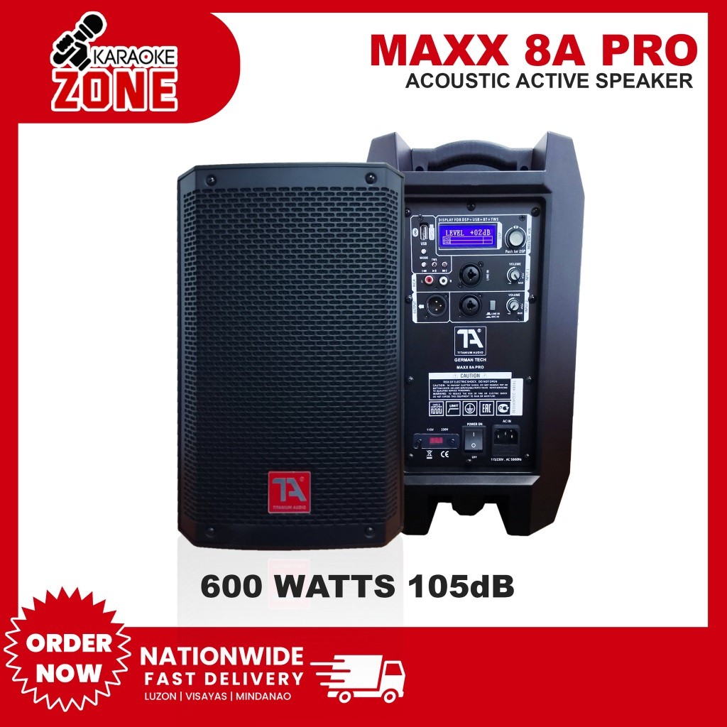 Titanium Audio Maxx 8A Pro/ 8 inch Active Speaker/ 600W / Active ...
