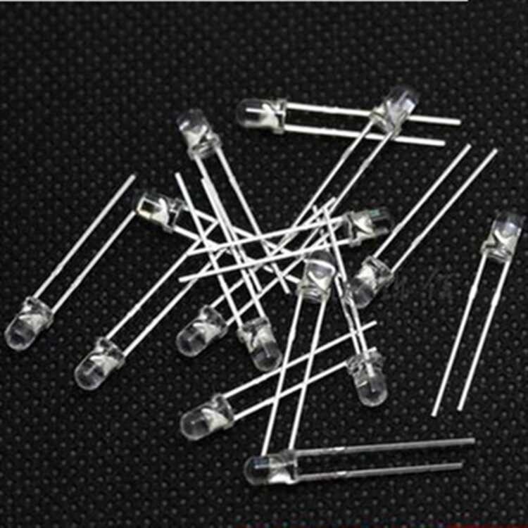 3 mm LED with light diode white hair blue short leg (1000 pieces / pack ...