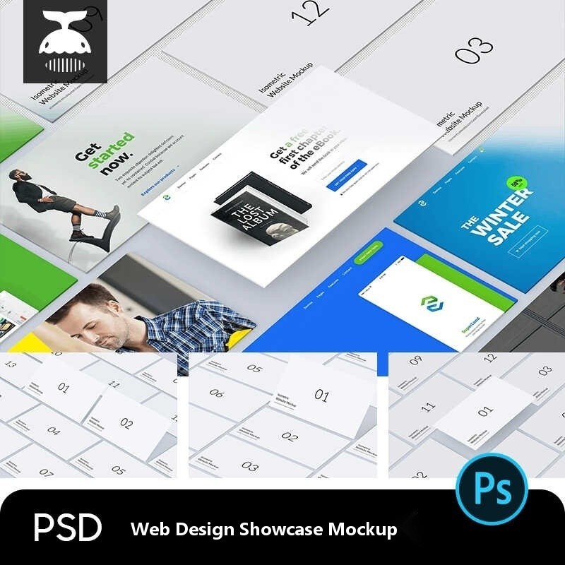 UI page, web desktop, tiled array, poster rendering, PSD texture ...