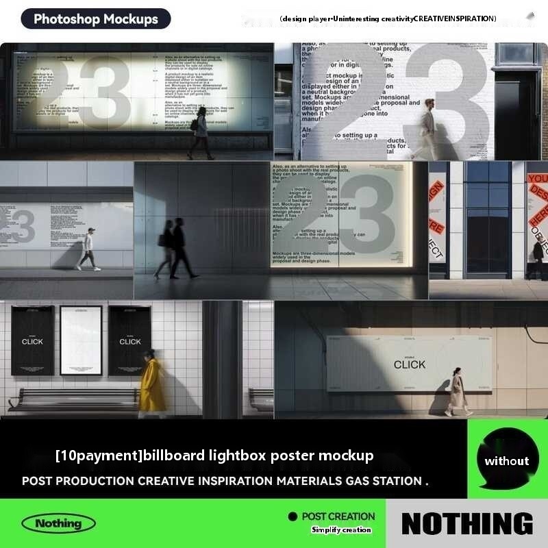 City street billboard lightbox visual propaganda poster design PsD ...