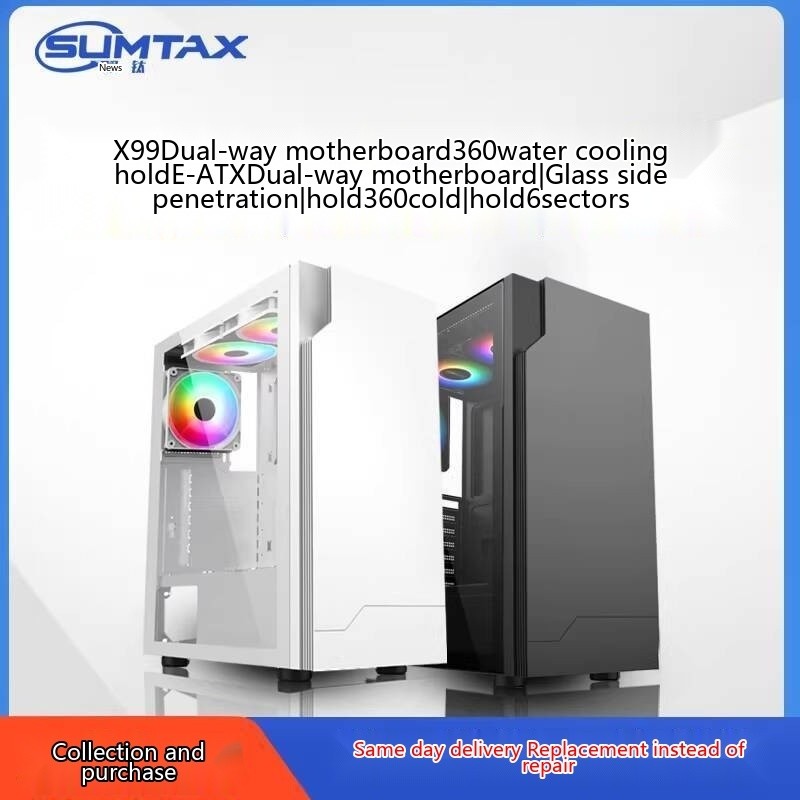 Sumtax X99 Dual-Socket Motherboard Desktop Side-Transparent EATX ...