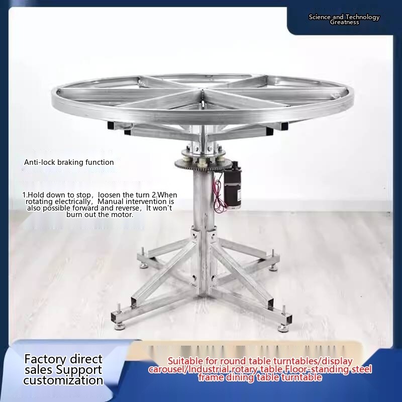 Electric Dining Table Turntable Floor Steel Frame Motor Core Round ...