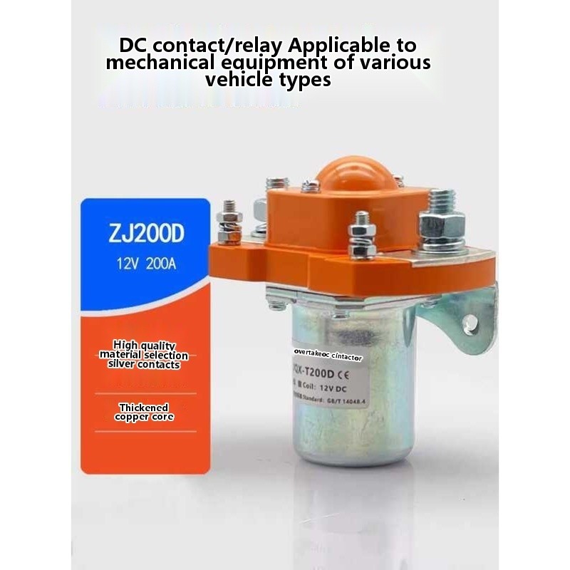 ZLJ-200A 12V DC Contactor With Diode – 200 Amp Heavy-Duty Motor Contactor For Automotive And Industrial Use