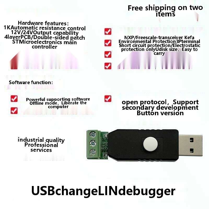 USB to Debugger Bus K-Line STM32 Button Version Secondary Development ...