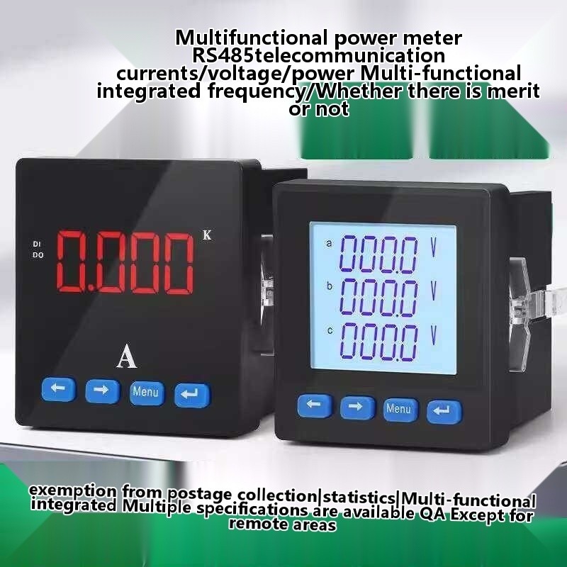 Single-phase Three-phase Multifunction Energy Display LCD Digital ...