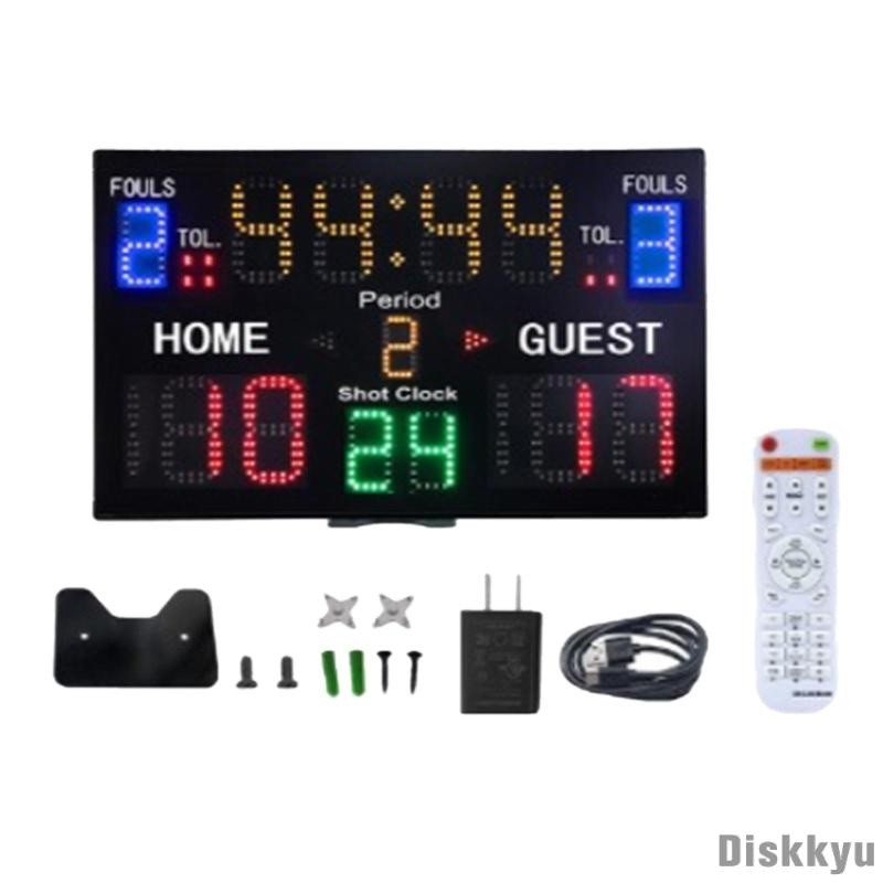Multifunctional Indoor Basketball Scoreboard Timer Wall Mounted with ...