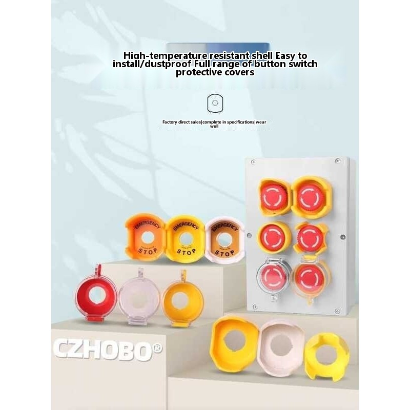 Emergency cover, button, identification plate, emergency stop switch ...
