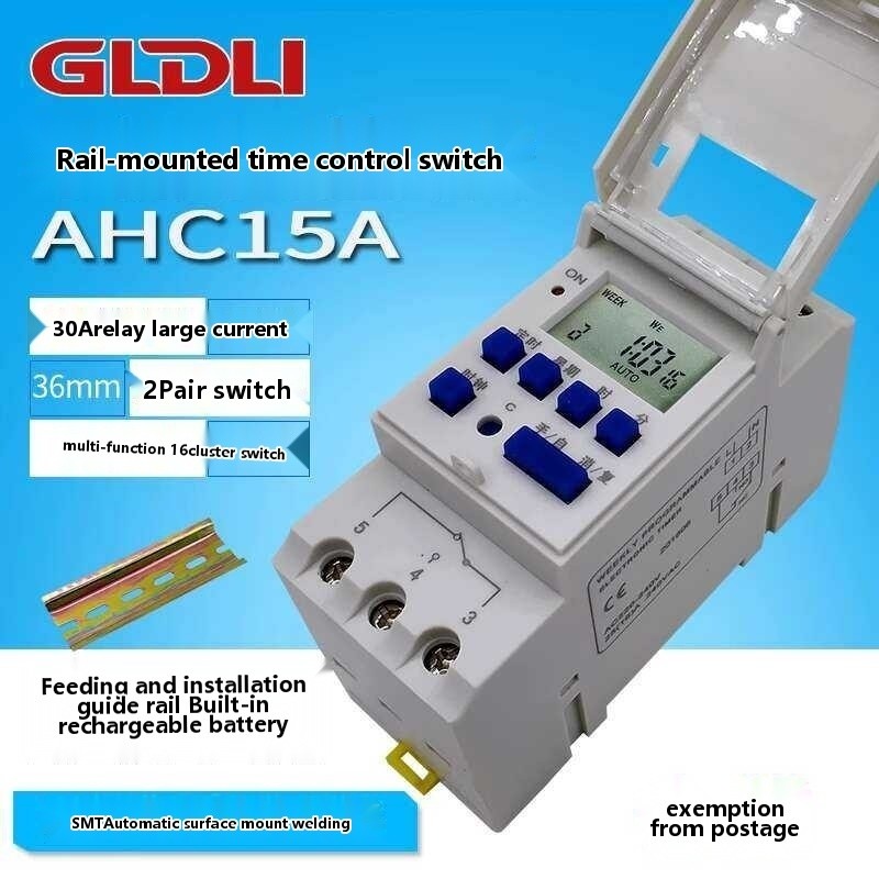 AHC15A rail type control 220V timer switch THC15A fully automatic time ...