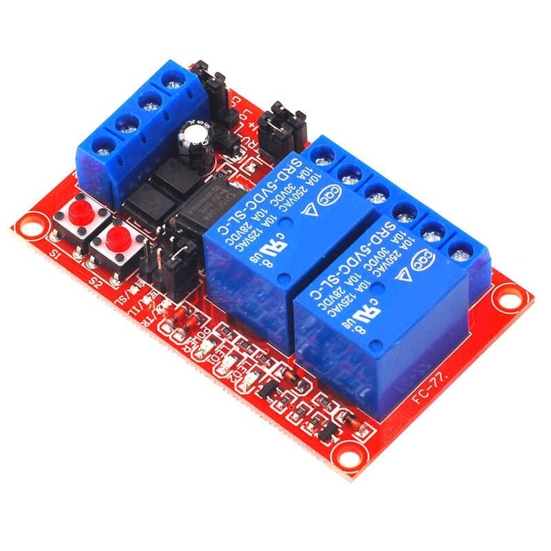 2-channel button self-locking interlock, three choice relay module ...