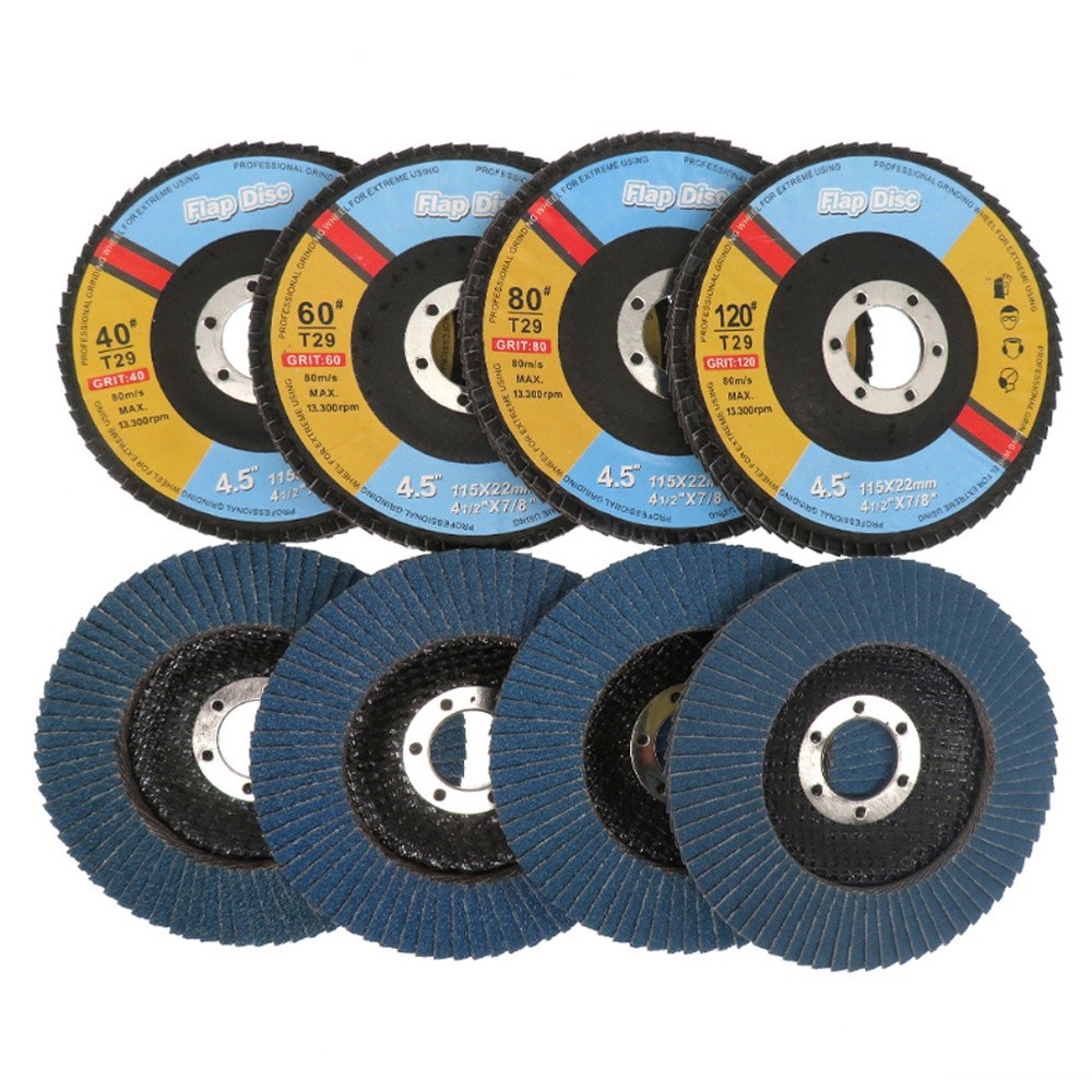 Professional Flap Discs 4.5Inch/115mm Sanding Discs 40/60/80/120 Grit ...